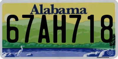 AL license plate 67AH718