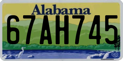 AL license plate 67AH745
