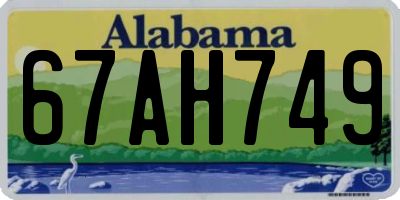 AL license plate 67AH749