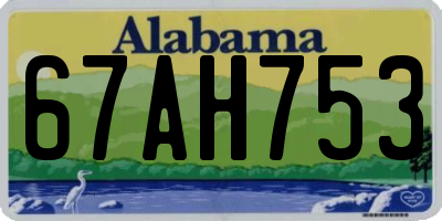 AL license plate 67AH753