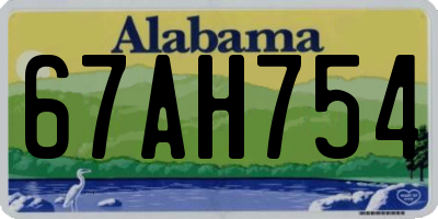 AL license plate 67AH754