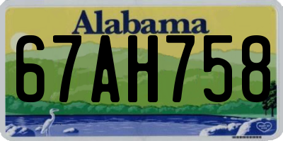 AL license plate 67AH758