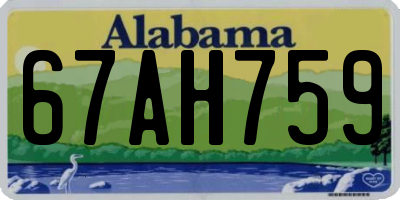 AL license plate 67AH759