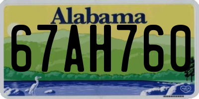 AL license plate 67AH760