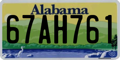 AL license plate 67AH761