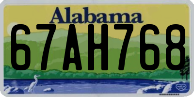 AL license plate 67AH768