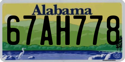 AL license plate 67AH778