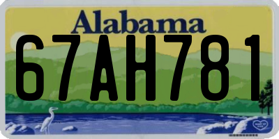 AL license plate 67AH781