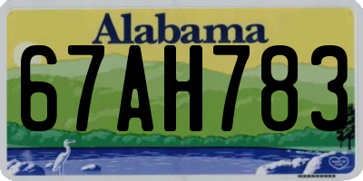 AL license plate 67AH783