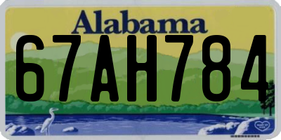 AL license plate 67AH784