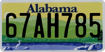 AL license plate 67AH785