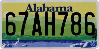 AL license plate 67AH786