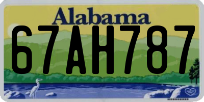 AL license plate 67AH787