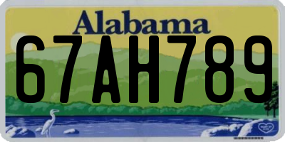 AL license plate 67AH789