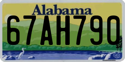 AL license plate 67AH790