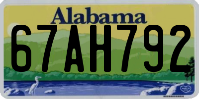 AL license plate 67AH792