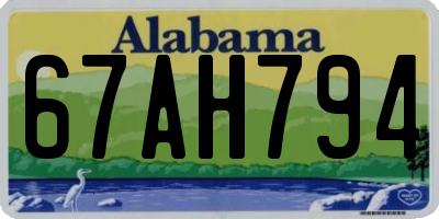 AL license plate 67AH794