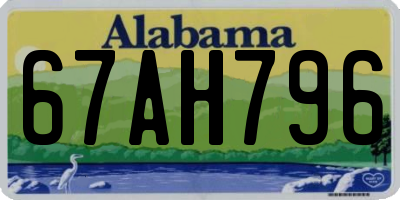 AL license plate 67AH796