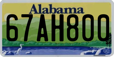 AL license plate 67AH800