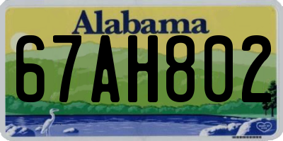 AL license plate 67AH802