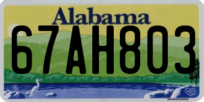 AL license plate 67AH803