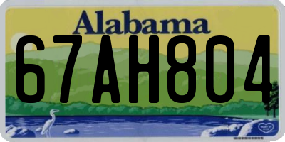 AL license plate 67AH804