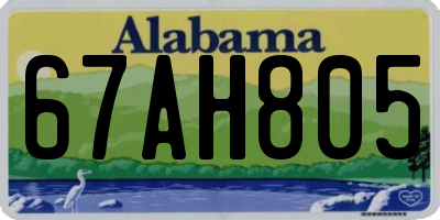 AL license plate 67AH805