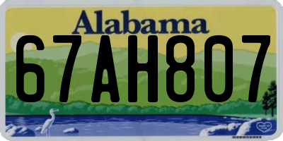 AL license plate 67AH807