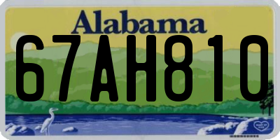 AL license plate 67AH810