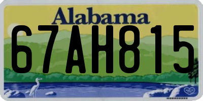AL license plate 67AH815