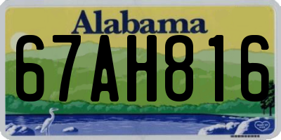 AL license plate 67AH816