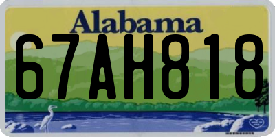 AL license plate 67AH818