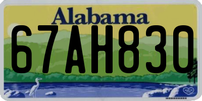 AL license plate 67AH830