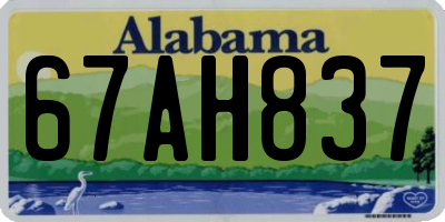 AL license plate 67AH837
