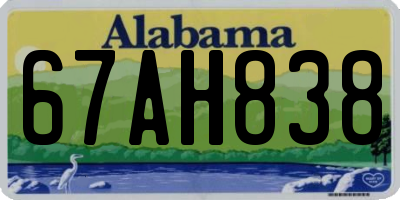 AL license plate 67AH838