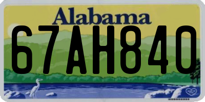 AL license plate 67AH840