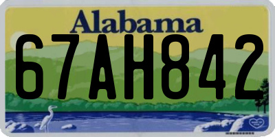 AL license plate 67AH842