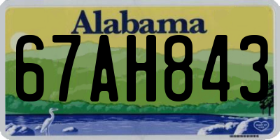 AL license plate 67AH843