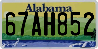 AL license plate 67AH852