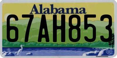 AL license plate 67AH853