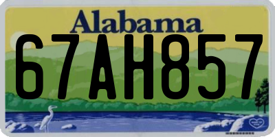 AL license plate 67AH857