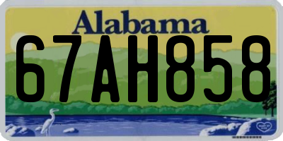 AL license plate 67AH858