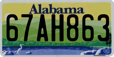 AL license plate 67AH863