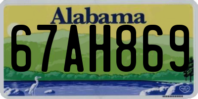 AL license plate 67AH869