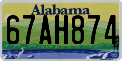 AL license plate 67AH874