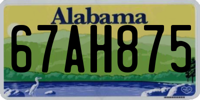 AL license plate 67AH875