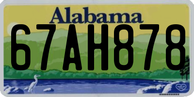 AL license plate 67AH878