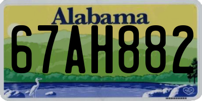 AL license plate 67AH882