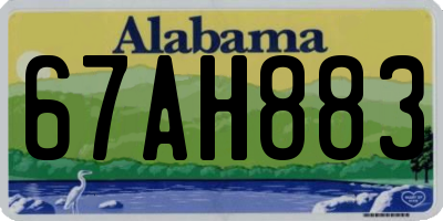 AL license plate 67AH883