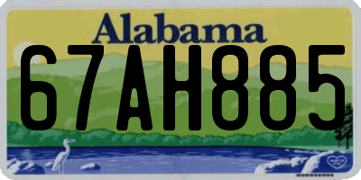 AL license plate 67AH885